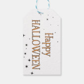 BOOオレンジの格言ハロウィーントリックまたは好意を扱う ギフトタグ (裏面)