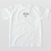 Booクルーメンバー キッズホワイト tシャツ (レイダウン裏面)