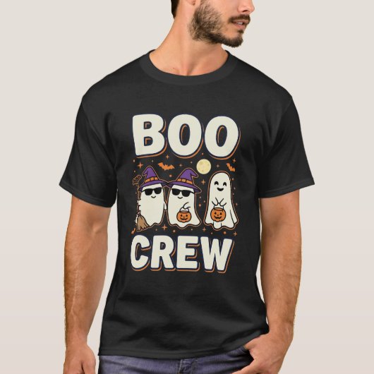 Booクルー ハロウィーン ゴースト ベクター デザイン_1 tシャツ (正面)