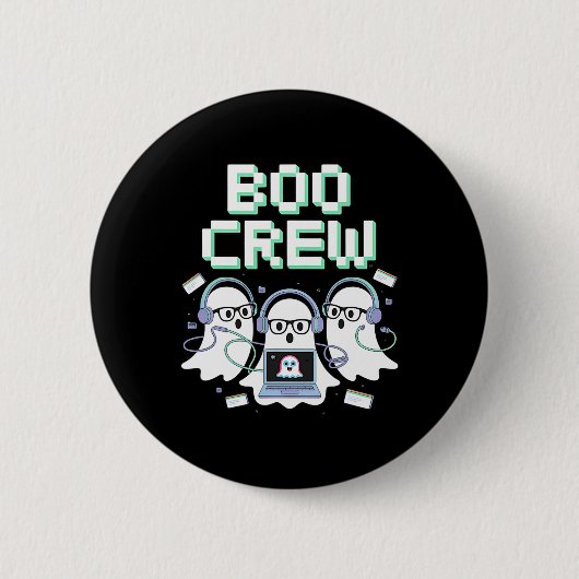 BooクルーHalloween It Techデスク救済サポートStem 缶バッジ (正面)
