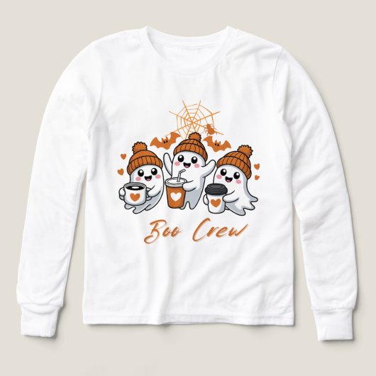 BooクルーTシャツ | かわいいおばけのハロウィングループ (デザイン正面)