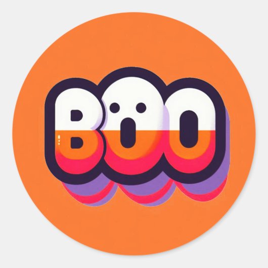 Booスタンプ ラウンドシール (正面)