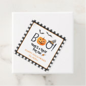 BOOハッピーハローウィンパンプキンスクエアメッセージカード フェイバータグ (インサイチュ)