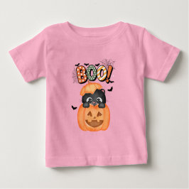 Booハロウィンの準備ができたかわいい黒い子猫 ベビーTシャツ