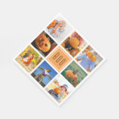 Booハロウィンモダンフォトコラージュ スタンダードランチョンナプキン (角)