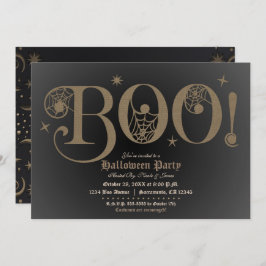 BOOブラウンハロワ素朴ンエレガントコスチュームパーティー 招待状