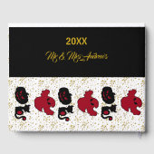 BOOランドハロウィーンバッシュブラックキャット金ゴールドグリッター ゲストブック (裏面)