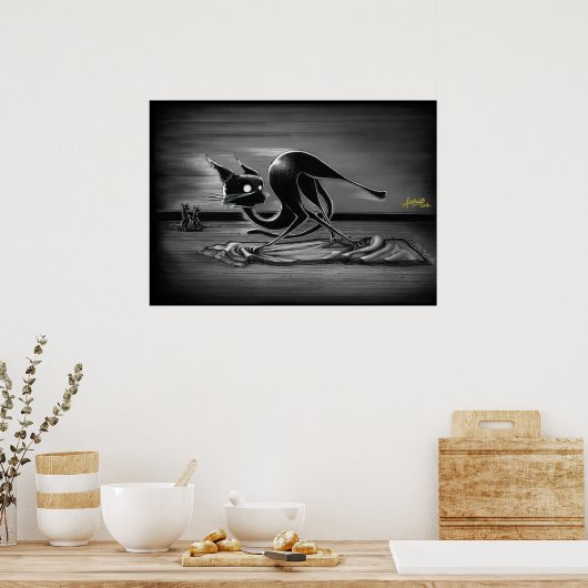 Boo子猫のポスターのスライド ポスター (キッチン)