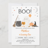 BOO幽霊パンプキンハロウィーン誕生日 招待状 (正面)
