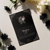 Boo感謝していゴシック骨格の手のハート赤ちゃんシャワー サンキューカード