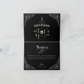 Boo感謝してい Gothic Skeleton Mobileベビーシャワー サンキューカード (内部)