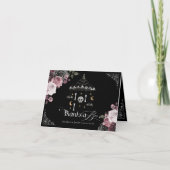 Boo感謝してい Gothic Skeleton Mobileベビーシャワー サンキューカード (正面)