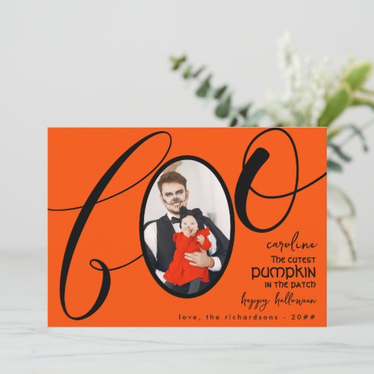 Boo最初のハロウィーンキュテストパンプキンベビー写真2 シーズンカード (スタンド正面)