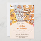 Boo最初の誕生日私たちの小さなBooは1を回している 招待状 (正面)