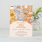 Boo最初の誕生日私たちの小さなBooは1を回している 招待状 (スタンド正面)