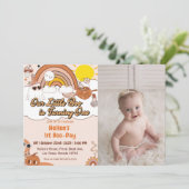 Boo最初の誕生日私たちの小さなBooは1を回している 招待状 (スタンド正面)