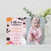 Boo最初の誕生日私たちの小さなBooは1を回している 招待状 (スタンド正面)