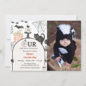 Boo最初の誕生日私たちの小さなBooは1を回している 招待状 (正面)