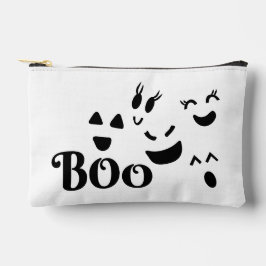 Boo ゴースト フェイス ハロウィンデザイン アクセサリーポーチ