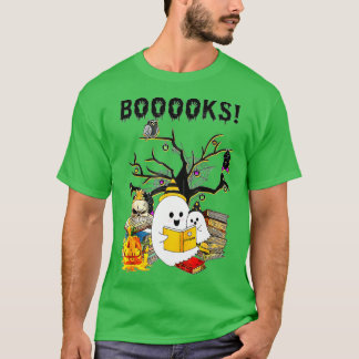 Boo 読 Books Libraryおもしろい Boooks幽霊ハロー Tシャツ