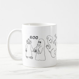 BOO 3かわいい幽霊のトリックまたはトレーター コーヒーマグカップ