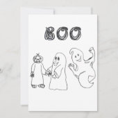 BOO 3かわいい幽霊のトリックまたはトレーター 招待状 (正面)