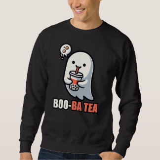 Boo-Ba Tea Ghost ~陽気なハロウィンタピオカラバーのデ スウェットシャツ