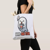 Boo-Ba Tea Ghost – Playful Halloween Boba Lover De トートバッグ (クローズアップ)