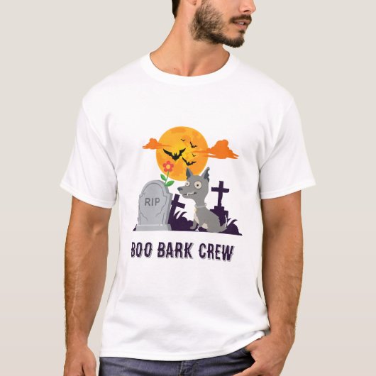 Boo Bark Crew | かわいい犬のハロウィン Tシャツ (正面)
