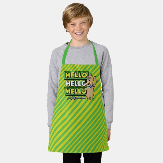 Boo-Bear Hello Hello Hello From Jellystone エプロン (着用した状態)