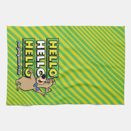 Boo-Bear Hello Hello Hello From Jellystone キッチンタオル (横)
