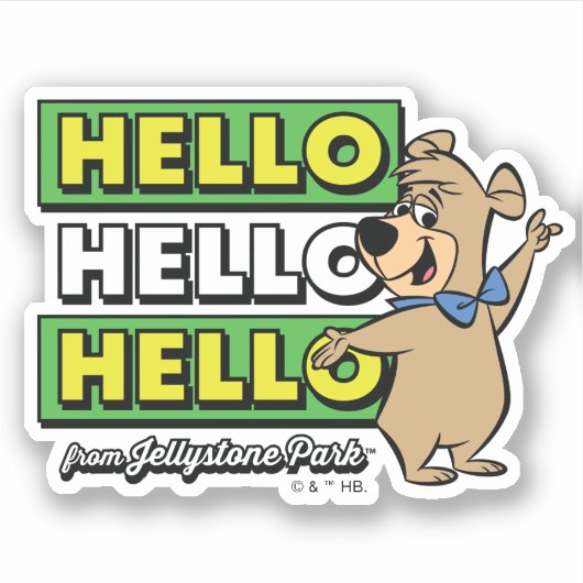 Boo-Bear Hello Hello Hello From Jellystone シール (正面)
