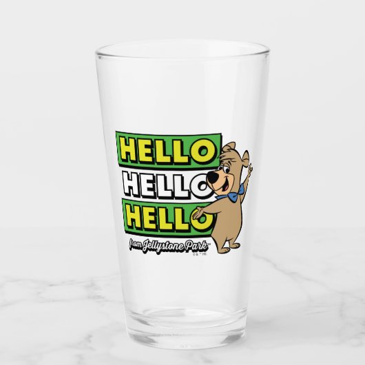 Boo-Bear Hello Hello Hello From Jellystone タンブラーグラス (正面)