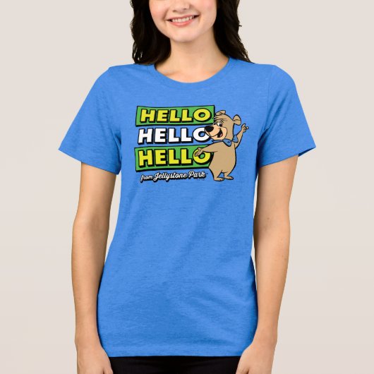 Boo-Bear Hello Hello Hello From Jellystone トライブレンドTシャツ (正面)