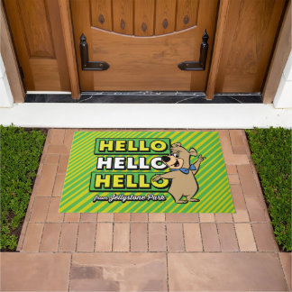 Boo-Bear Hello Hello Hello From Jellystone ドアマット