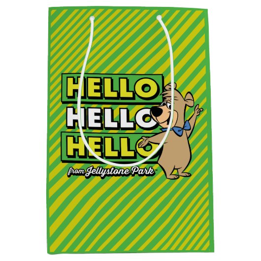 Boo-Bear Hello Hello Hello From Jellystone ミディアムペーパーバッグ (正面)
