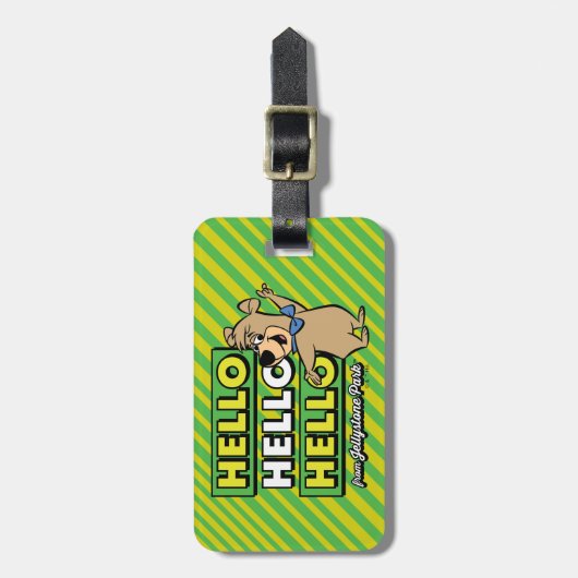 Boo-Bear Hello Hello Hello From Jellystone ラゲッジタグ (正面縦)