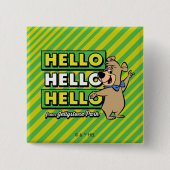 Boo-Bear Hello Hello Hello From Jellystone 缶バッジ (正面)