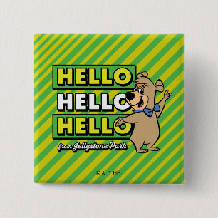 Boo-Bear Hello Hello Hello From Jellystone 缶バッジ