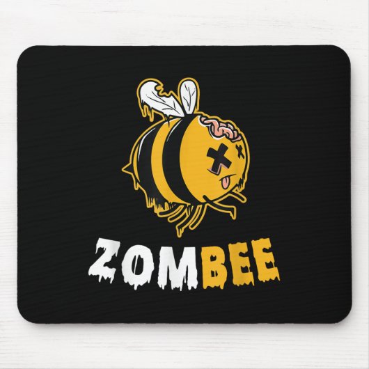 Boo Bee Zombee Zombie Funny Beekeper Halloween Cos マウスパッド (正面)