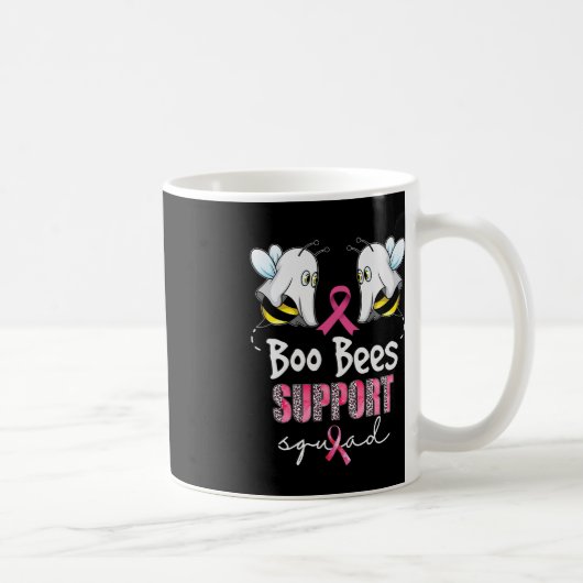Boo Bees救は乳がん分隊を支援する コーヒーマグカップ (右)
