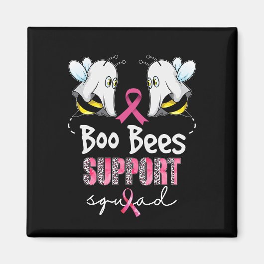 Boo Bees救は乳がん分隊を支援する マグネット (正面)