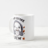 Boo Before Brew Ghost Coffee Funny Halloween コーヒーマグカップ (正面左)