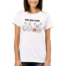 Boo Boo CrewのTシャツ、ナースハロウィンシャツ