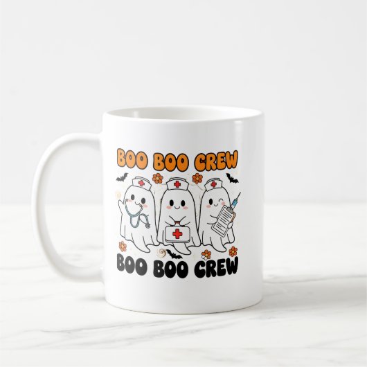 Boo Boo Crew 看護師 ハロウィン ナース レディース コーヒーマグカップ (左)