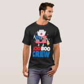 Boo Boo Crew American Flag  4th Of July USA Nurse Tシャツ (正面フル)
