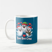 Boo-boo Crew Christmas Ghost Santa Hat Halloween H コーヒーマグカップ (左)