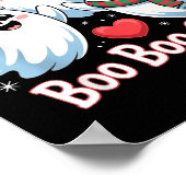 Boo-boo Crew Christmas Ghost Santa Hat Halloween H ポスター (角)