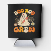 Boo Boo Crew Funny Ghost For Nurse, Retro Hallowee 缶クーラー (正面)