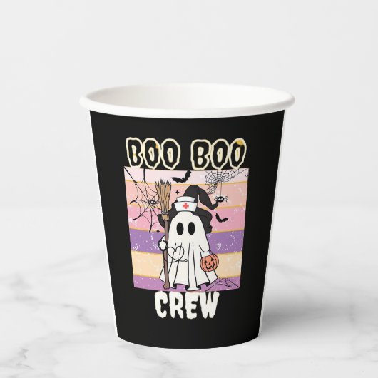 Boo Boo Crew Halloween Ghost Nurse Essential T-Shi 紙コップ (正面)